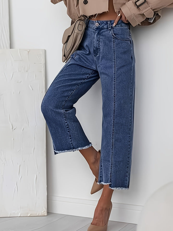 Denise | Op Maat Gemaakte Cropped Rechte Jeans