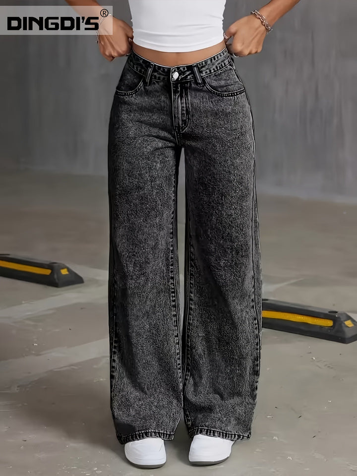 Tamsin | Hoge Taille Wijd-Leg Jeans