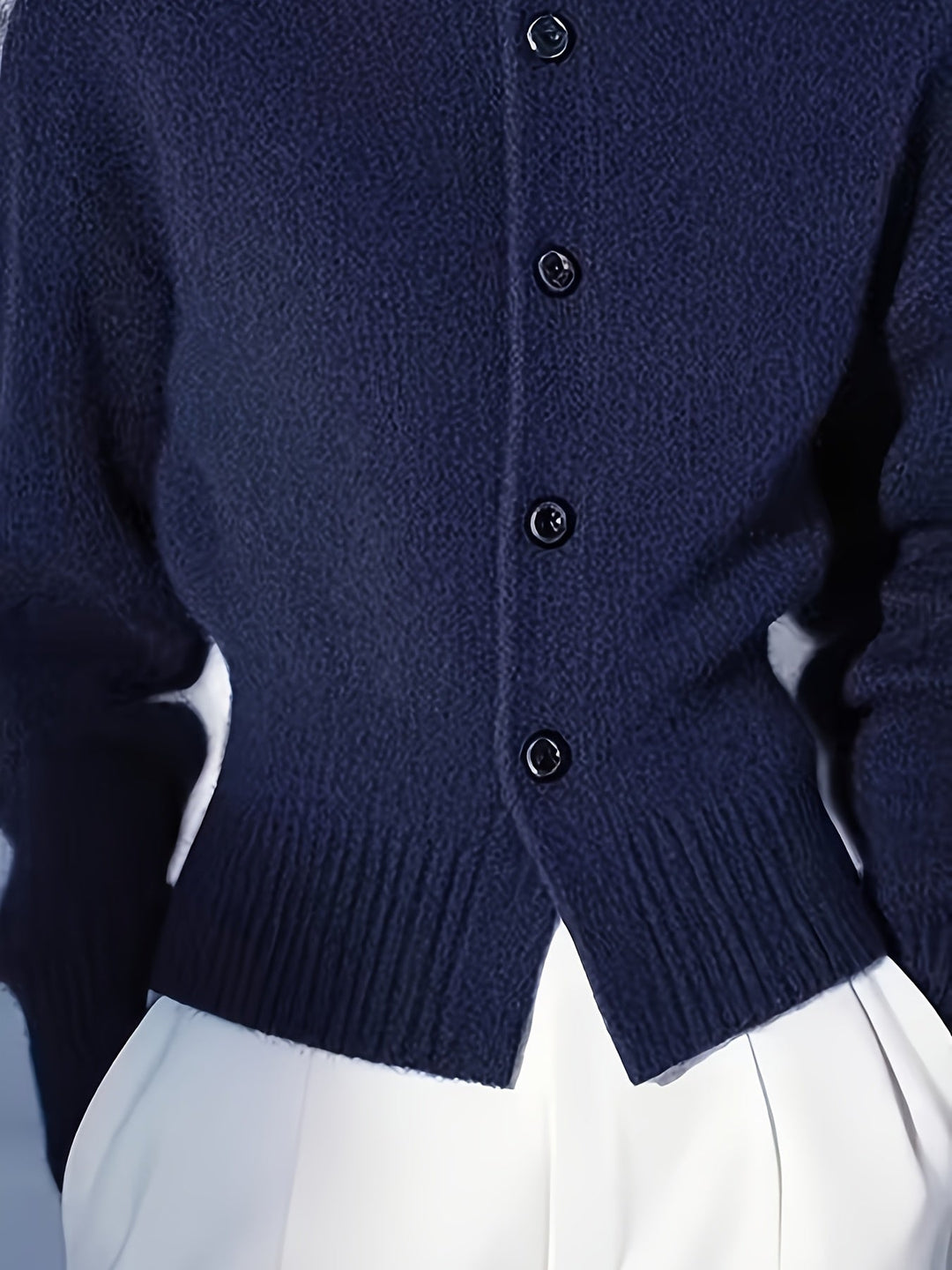 Margot | Hoge Hals Knopen Cardigan