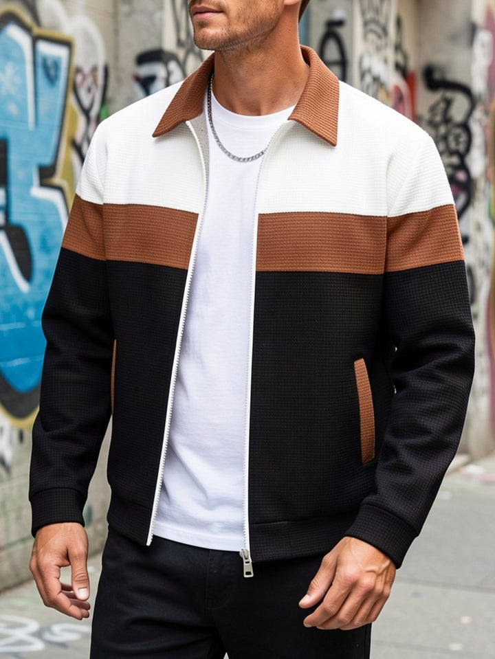 Cameron | Kleur-Block Zip-Up Jas