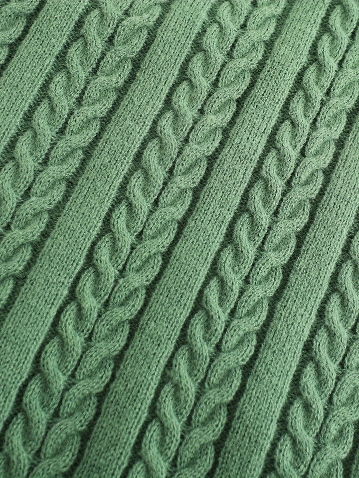 Gideon | Kabelgebreide V-Hals Sweater Vest