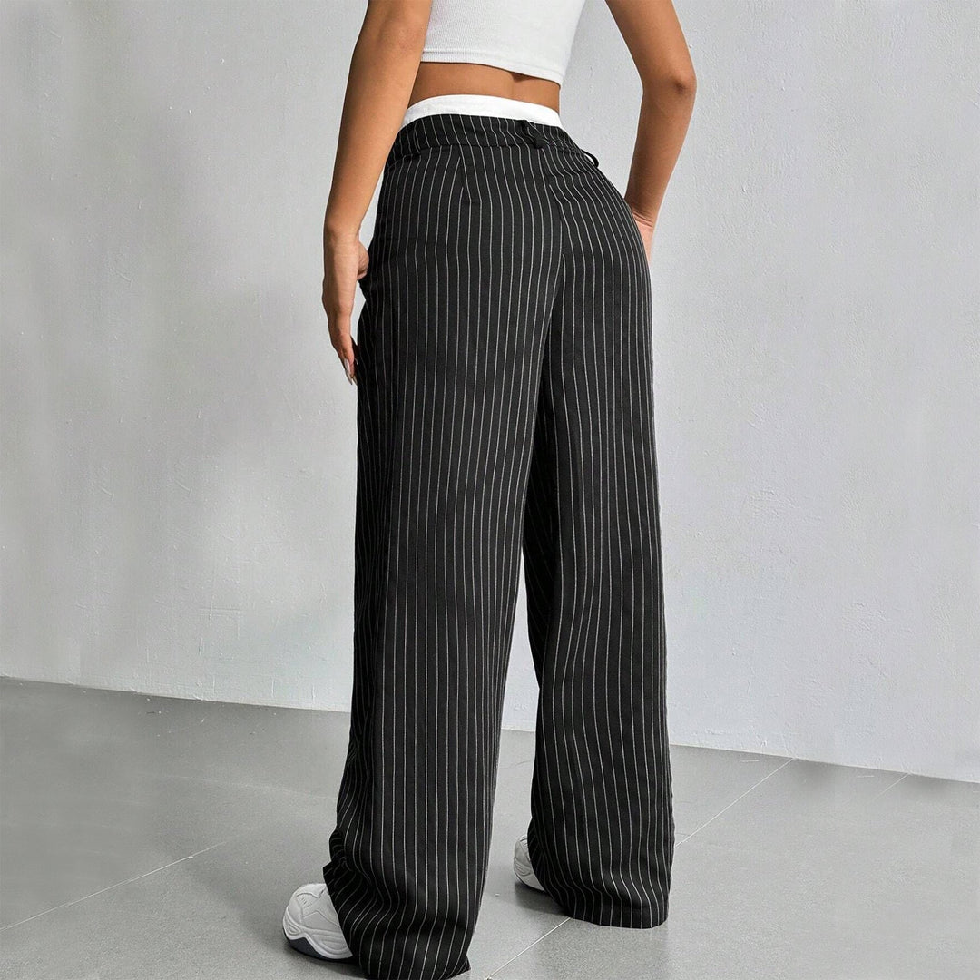 Grace | Casual Gestreepte Wijde Broek