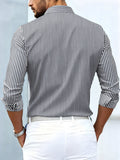 Gabriel | Verfijnde Gestreepte Lange Mouwen Shirt