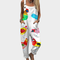 Beverly | Multicolor Kippen Kunst Jumpsuit