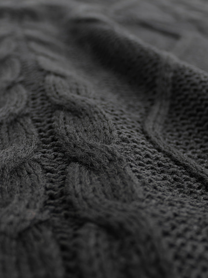 Cora | Gezellige Kabelgebreide V-Hals Sweater Vest