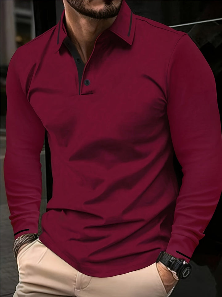 Dalton | Verfijnde Lange Mouwen Polo Shirt