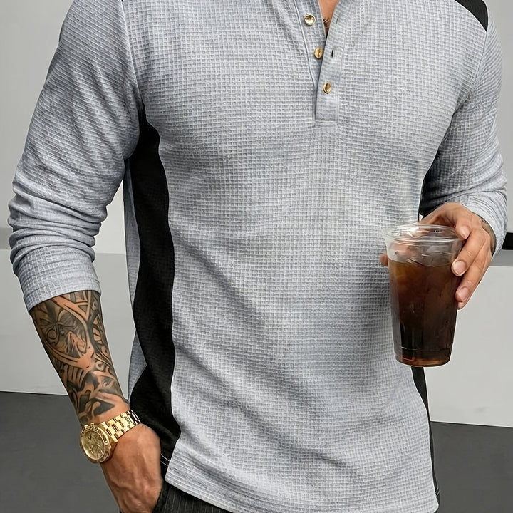 Curtis | Getextureerde Lange Mouwen Henley
