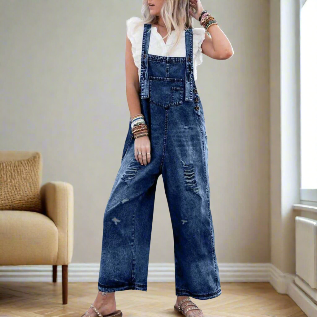 Carmelita | Premium Vintage Stijl Effen Jumpsuit