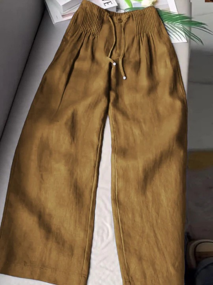 Camilla | Elegante Wijde Pantalon van Kant