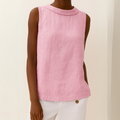 Harlow | Casual Mouwloos Rolkraag Top