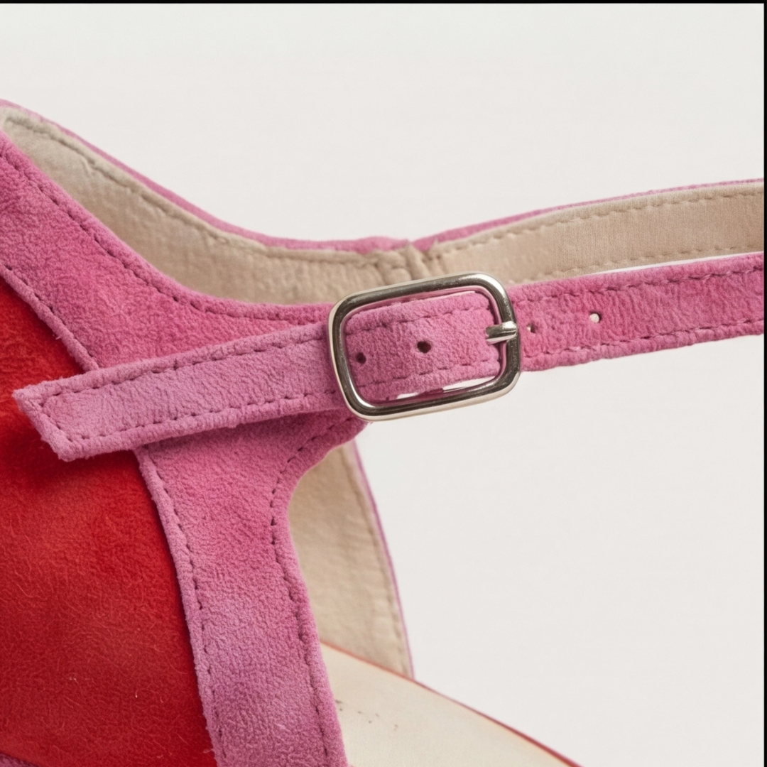 Joanna | Moderne Gesloten Teen T-Strap Hakken