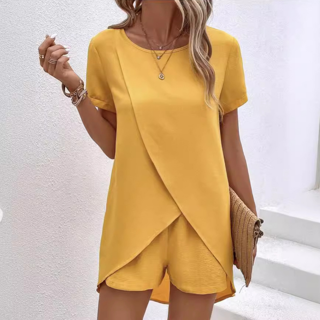 Melanie | Elegante Zomer Split Shirt Set