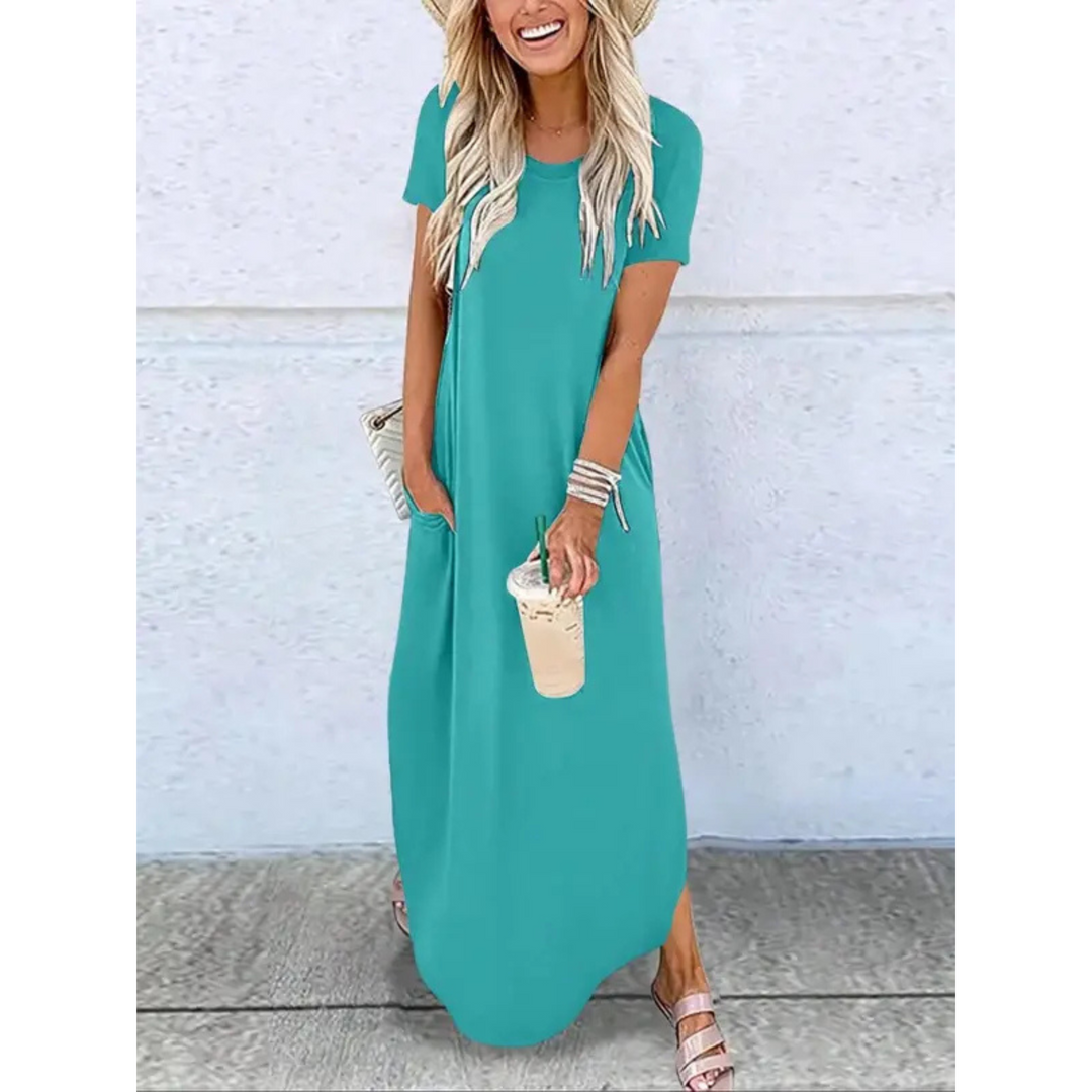 Kaylee | Casual Zomer Ronde Hals Maxi Jurk