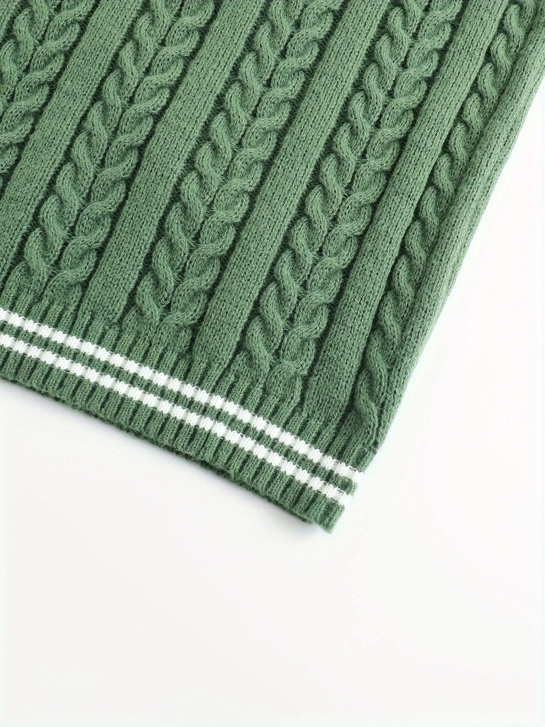 Gideon | Kabelgebreide V-Hals Sweater Vest