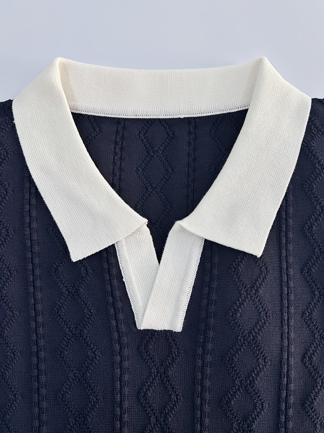 Barrett | Getextureerde Polo met Contrastkraag