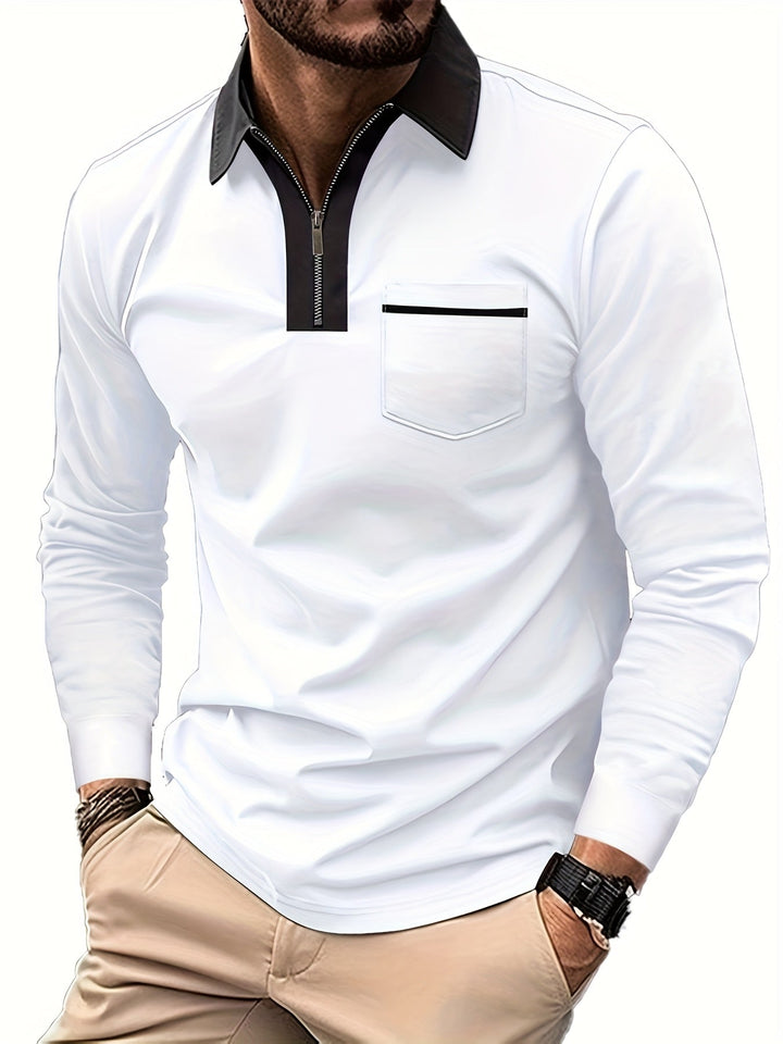 Curtis | Verfijnd Zip-Collar Polo Shirt