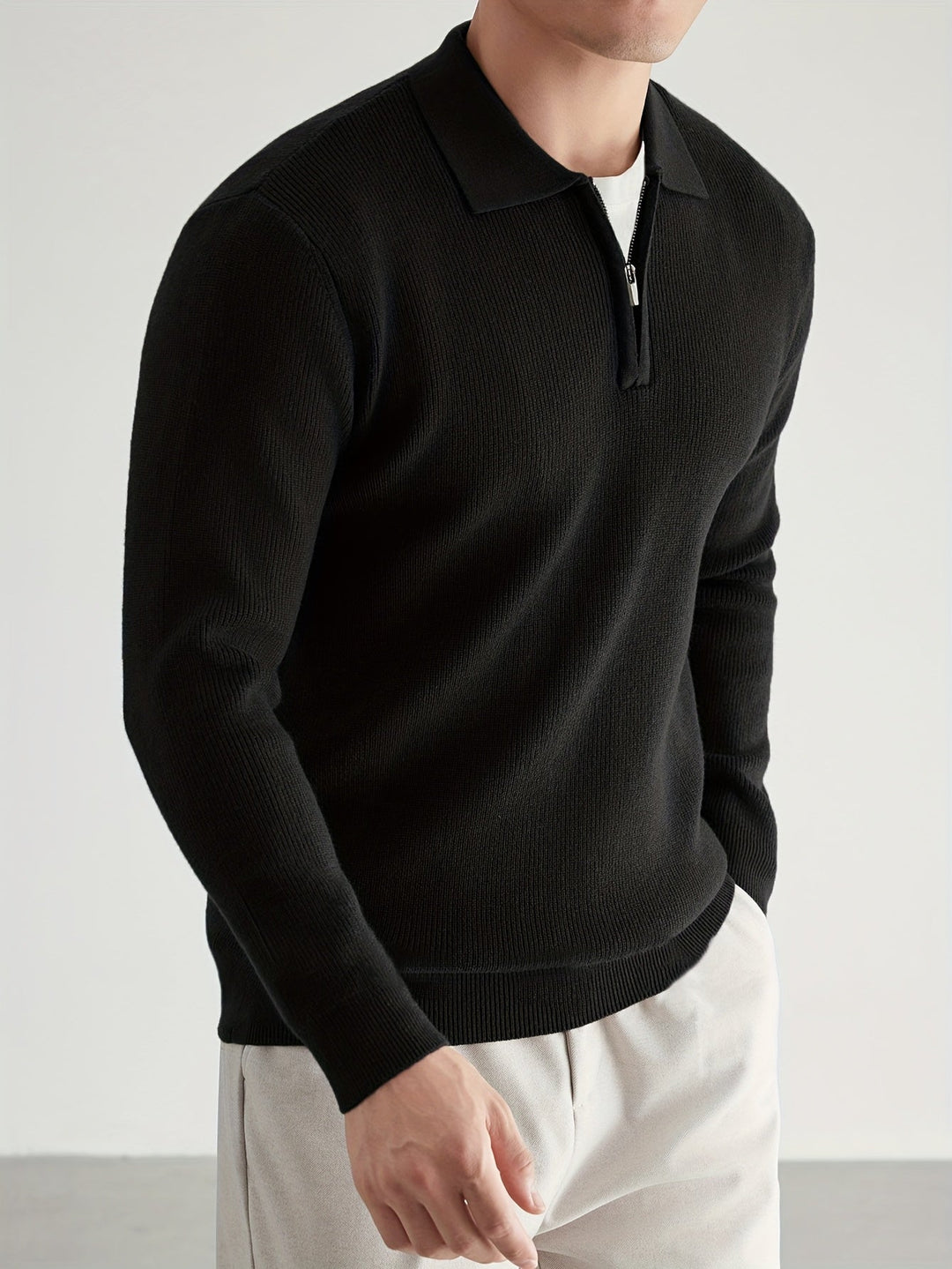 Donovan | Verfijnde Quarter-Zip Polo Sweater