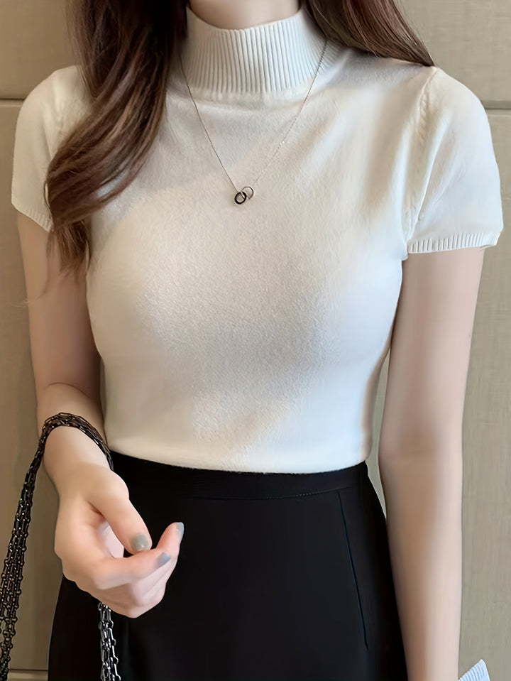 Della | Verfijnde Mock-Neck Top