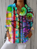 Claribel | Stijlvolle Multicolor Artistieke Blouse