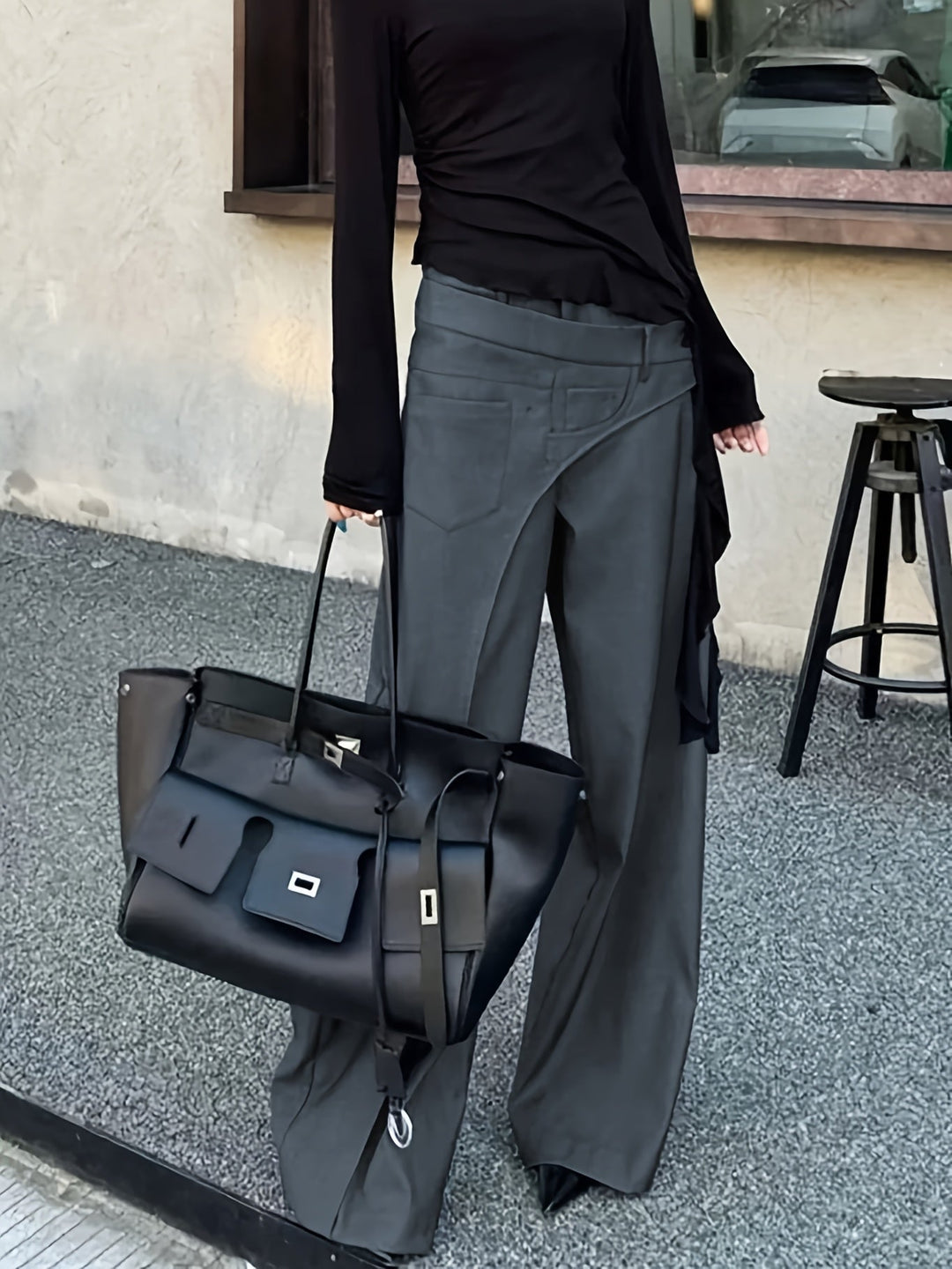 Claudia | Brede-Pijp Hoge Taille Broek
