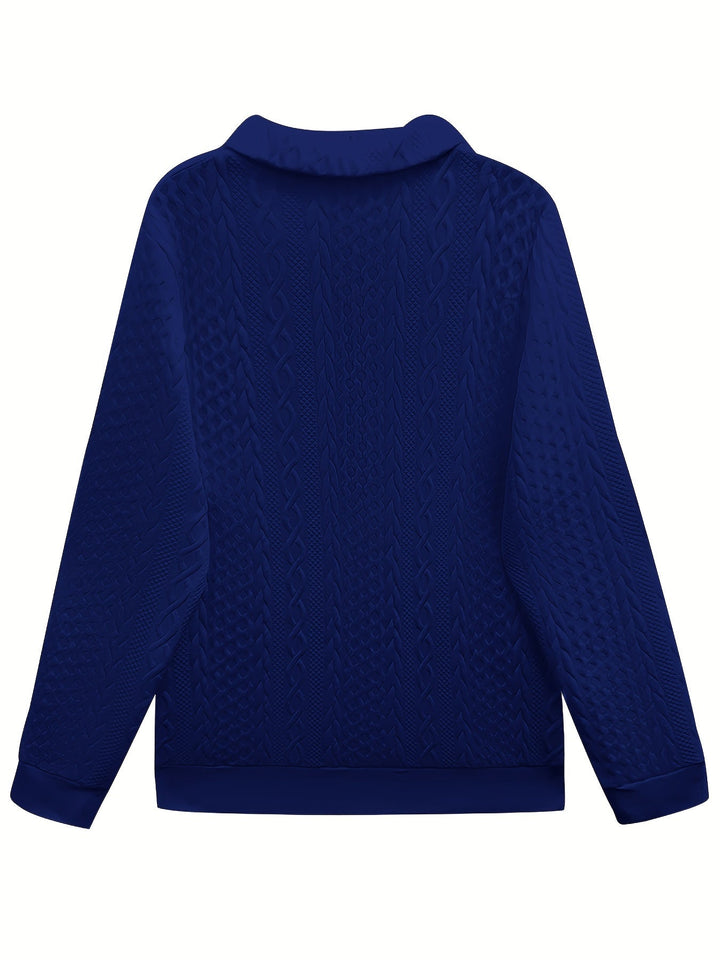 Georgia | Getextureerde Half-Zip Sweatshirt