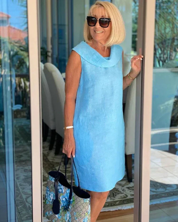 Tonya | Casual Mouwloze Ronde Hals Jurk