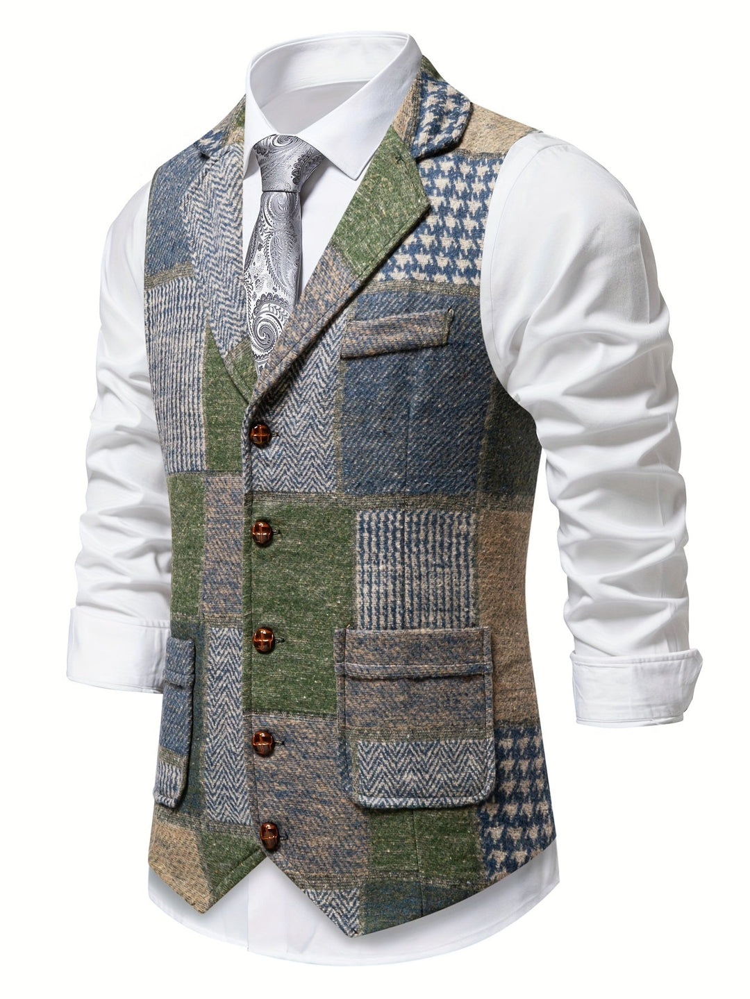 Tobias | Patchwork Op maat Gemaakt Vest