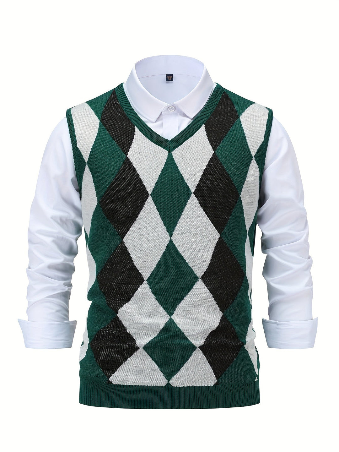 Chandler | Klassieke Argyle Trui Vest