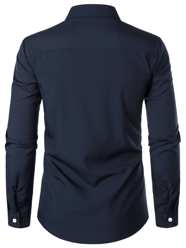 Lucille | Contrast-Trim Lange Mouw Shirt