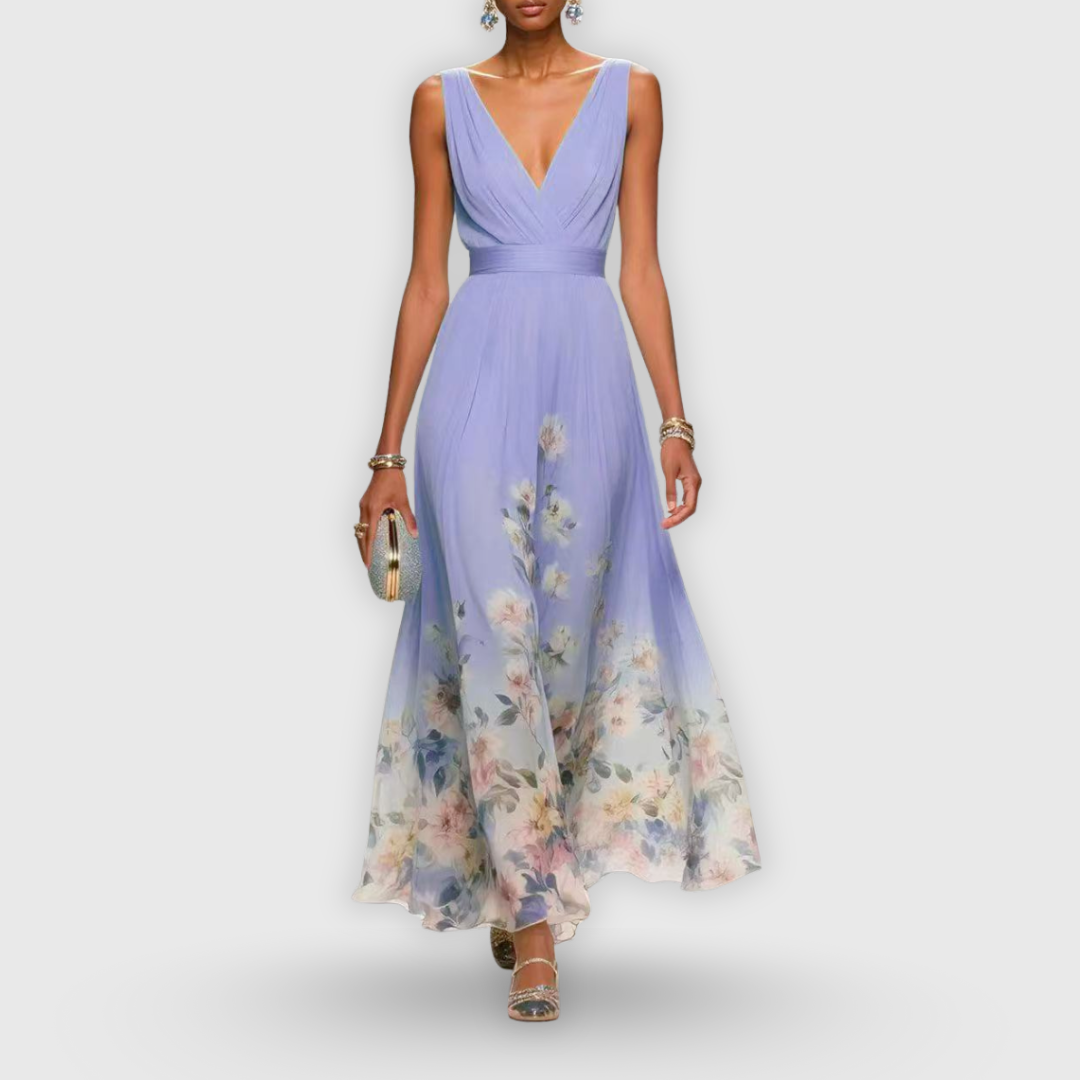 Colleen | Elegante Mouwloze Bloemenjurk