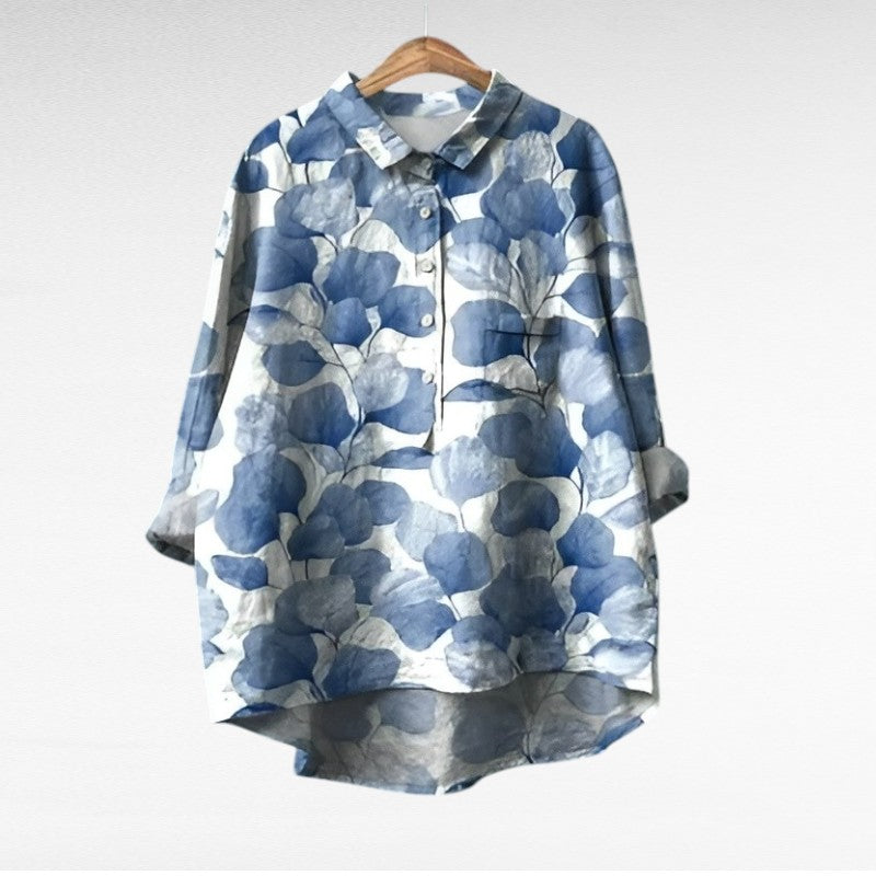 April | Klassieke Bloemenkraag Blouse