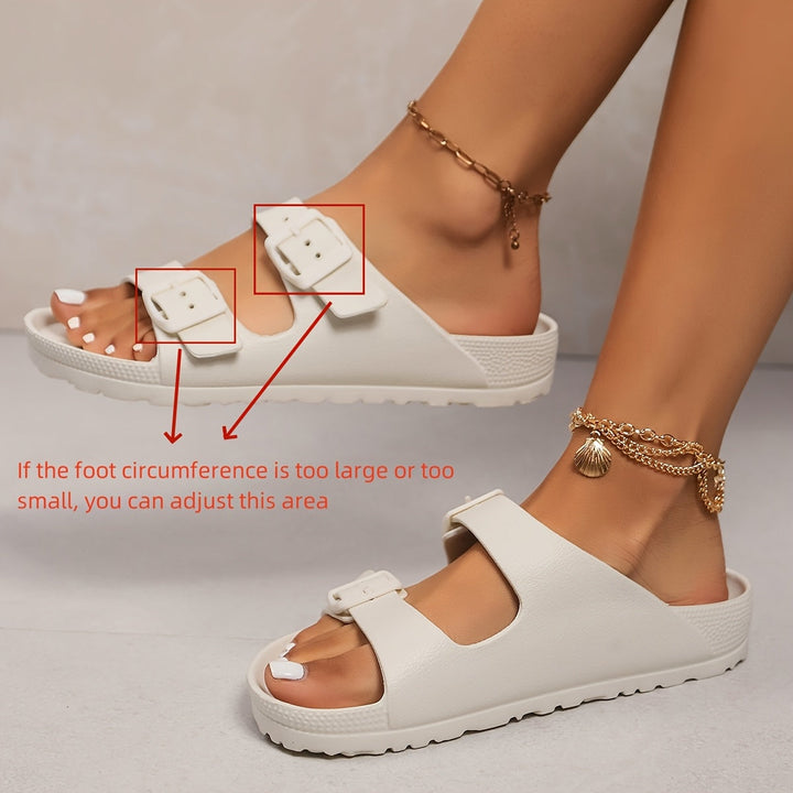 Simone | Dubbele Gesp Comfort Sandalen