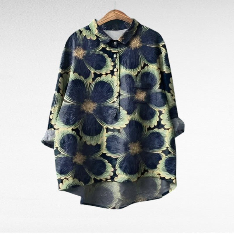 April | Klassieke Bloemenkraag Blouse