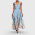 Colleen | Elegante Mouwloze Bloemenjurk