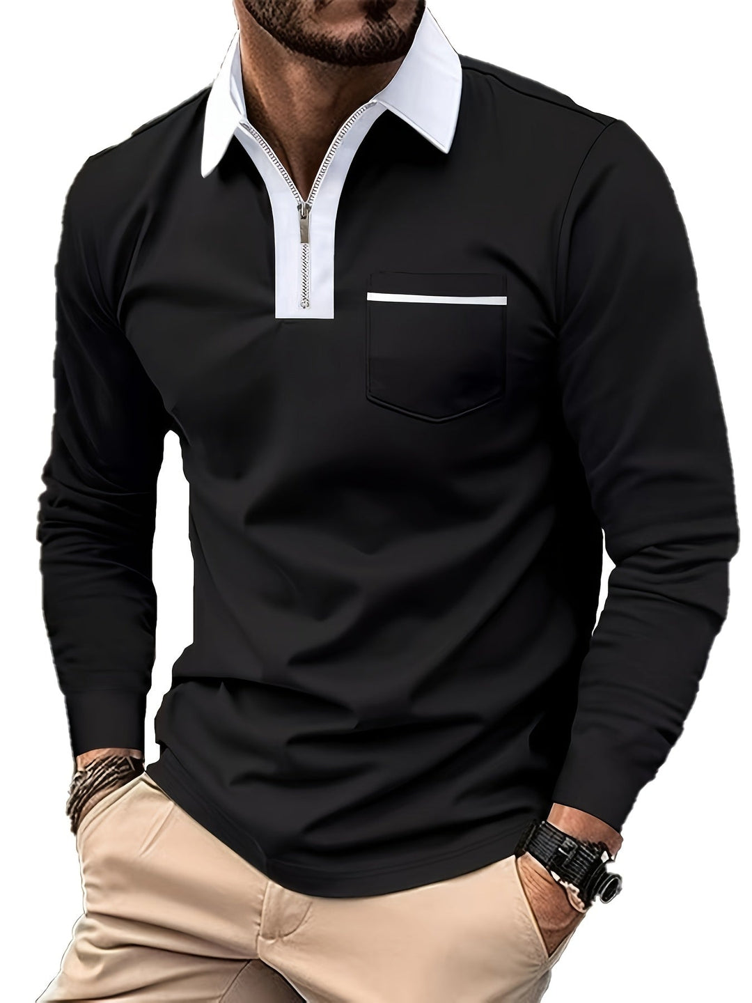 Curtis | Verfijnd Zip-Collar Polo Shirt