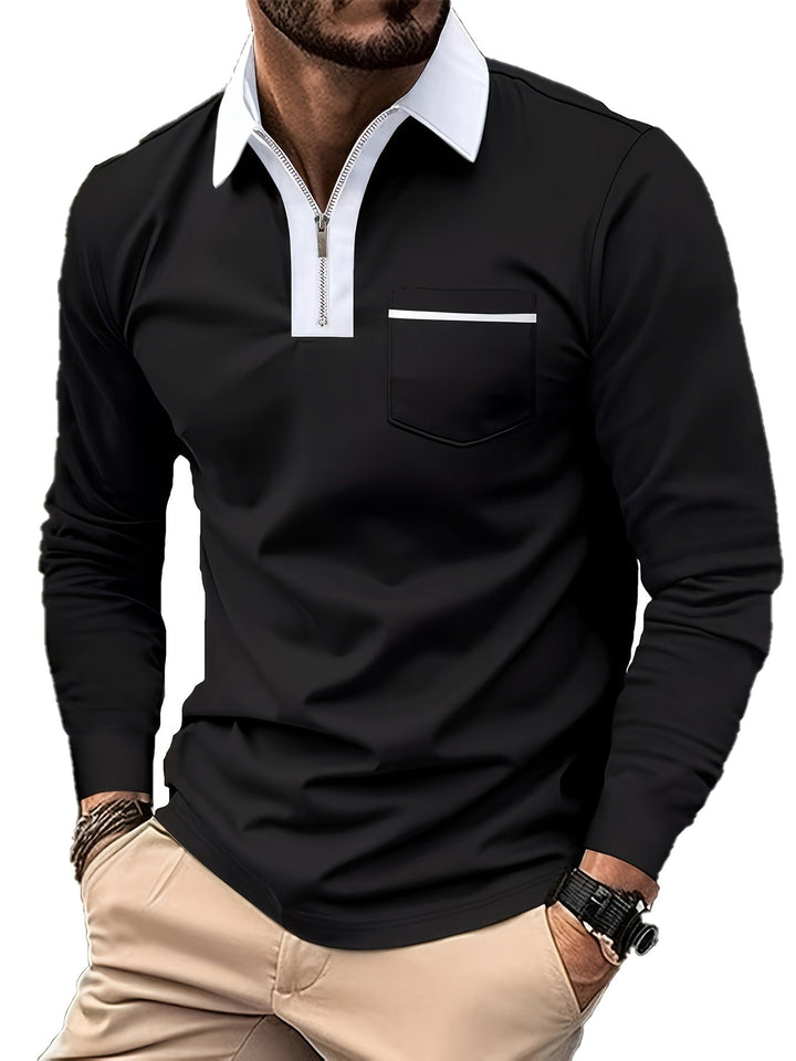 Curtis | Verfijnd Zip-Collar Polo Shirt