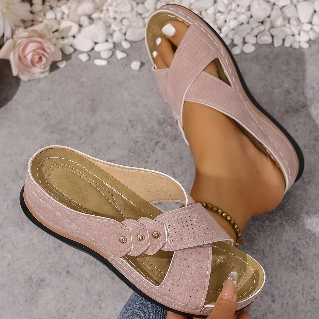Charlotte | Premium Orthopedische Wedge Sandalen
