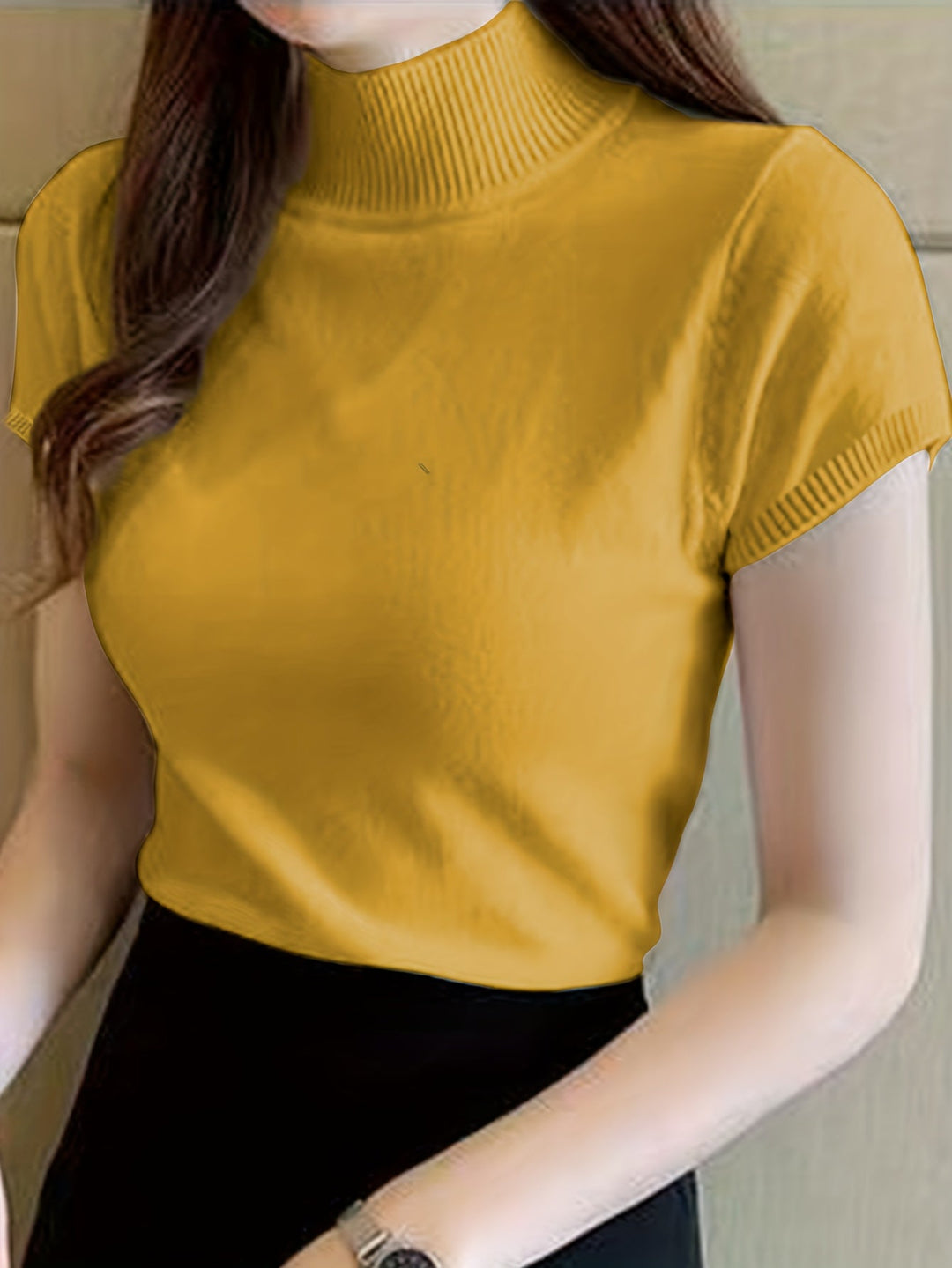 Della | Verfijnde Mock-Neck Top