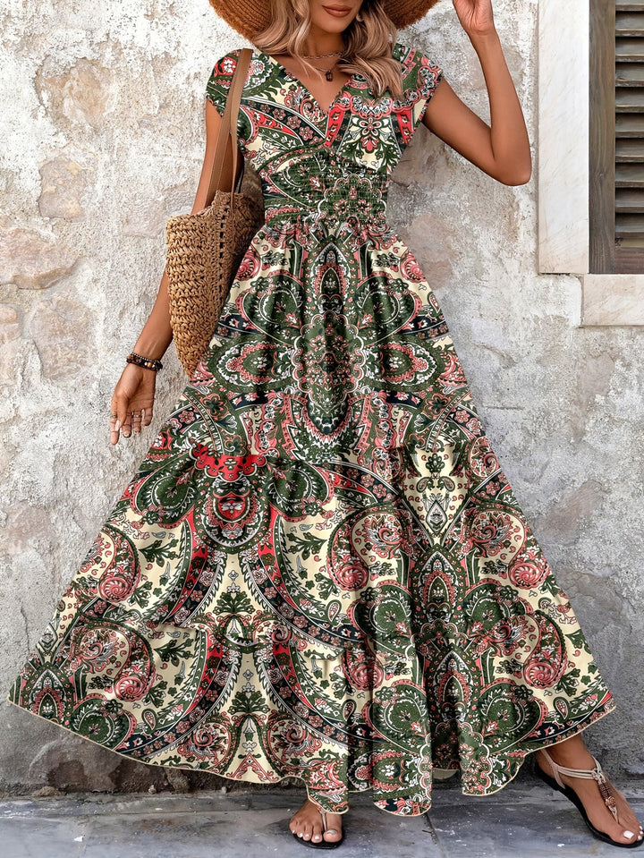 Roberta | Bohemian Paisley Maxi Jurk