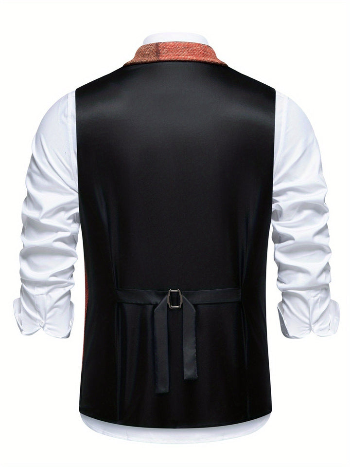 Trevor | Patchwork Vest met Visgraatpatroon