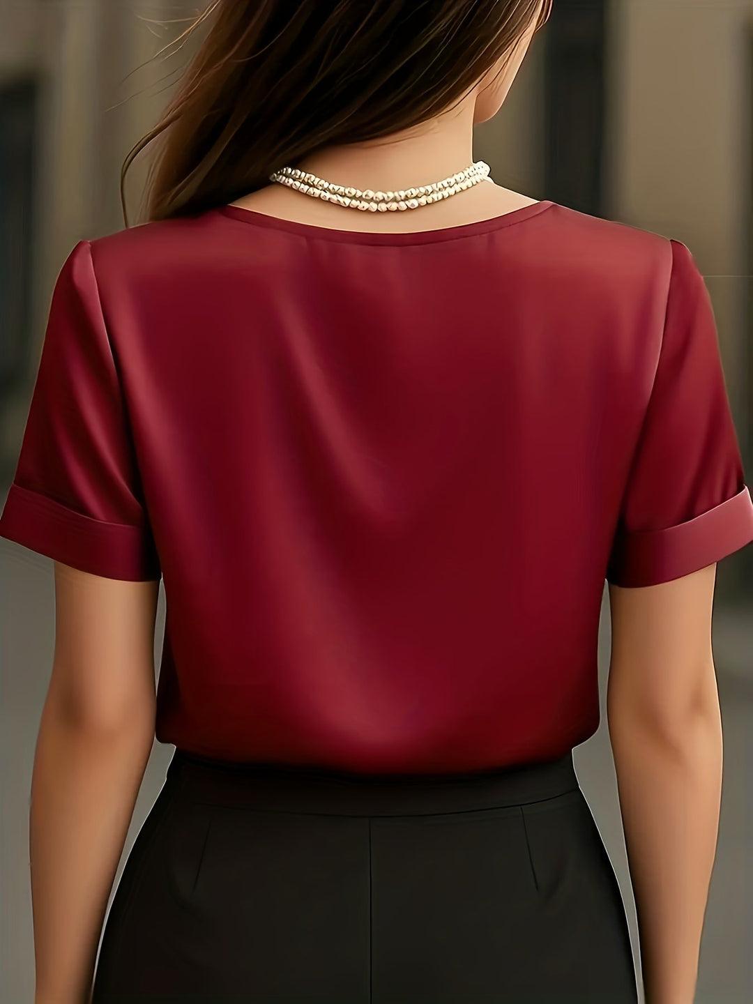 Estelle | Gedrapeerde V-Hals Blouse