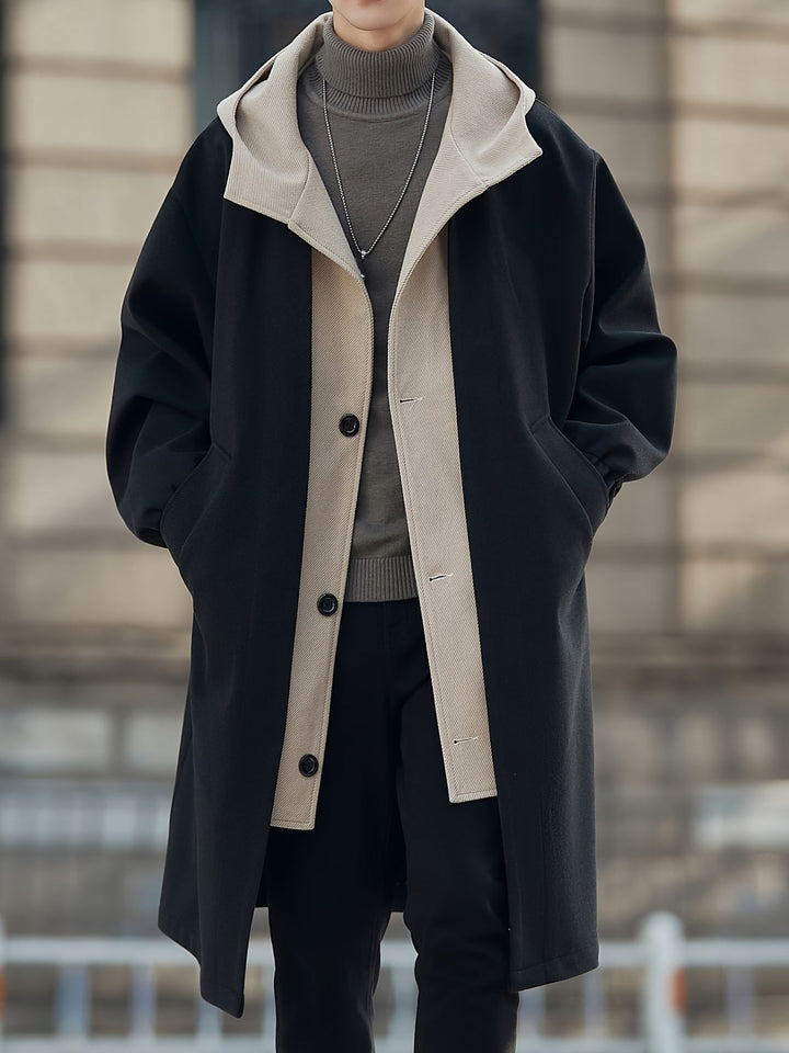 Harrison | Verfijnde Lange Hooded Coat