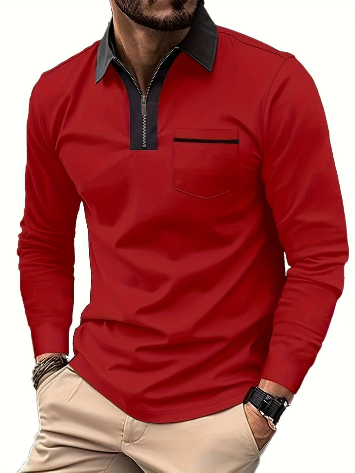 Curtis | Verfijnd Zip-Collar Polo Shirt