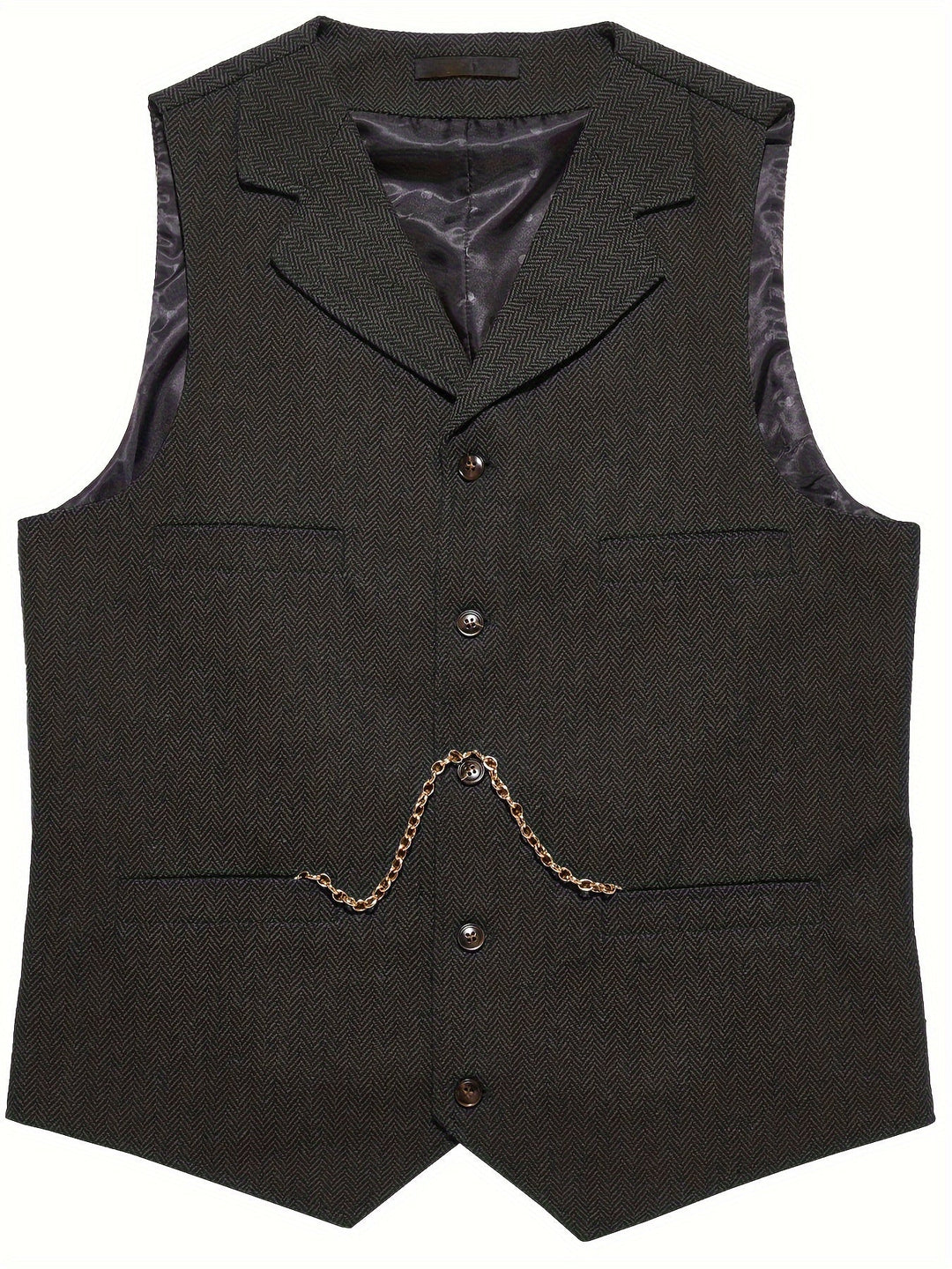 Byron | Verfijnde Haringbone Gilet