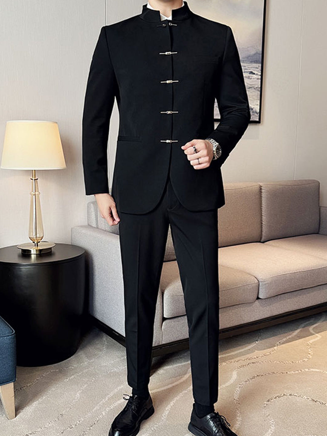 Reginald | Staande Kraag Jas