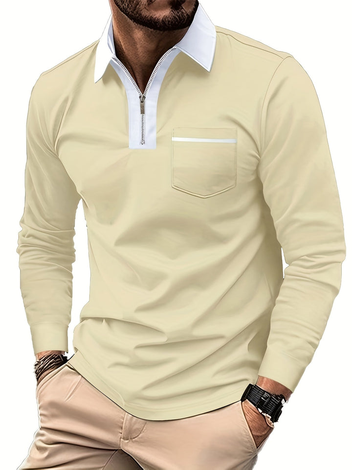Curtis | Verfijnd Zip-Collar Polo Shirt