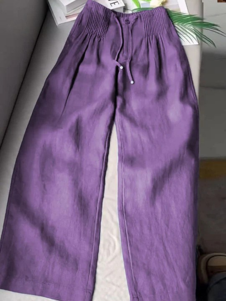 Camilla | Elegante Wijde Pantalon van Kant