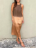 Katie | Mouwloze Zomerjurk met Ronde Hals