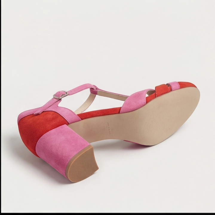 Joanna | Moderne Gesloten Teen T-Strap Hakken