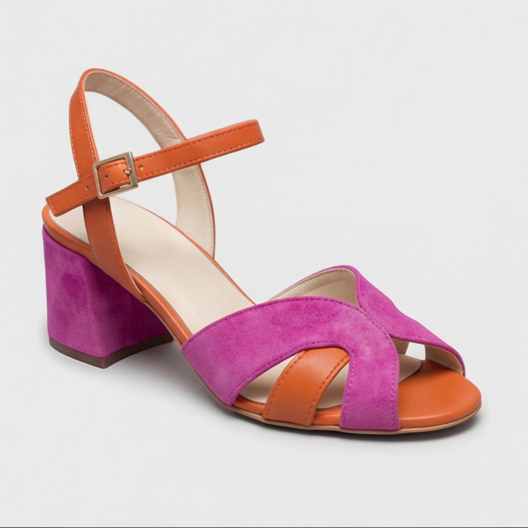 Amanda | Orthopedische Kleurblok Chunky Hakken